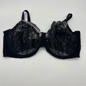 Smart & Sexy Unlined Sheer Black Lace Bra